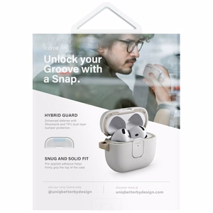Uniq Clyde Lock Case for AirPods 4 - Beige