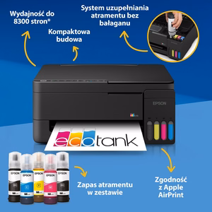 Epson EcoTank L3351 – цветное струйное МФУ, A4, Wi-Fi, чёрный