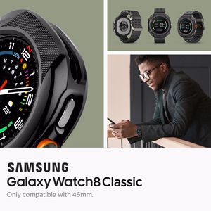 Чехол Spigen Liquid Air для Samsung Galaxy Watch 8 Classic 46mm - чёрный