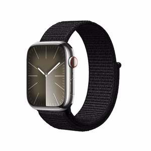 Ремешок Crong Nylon Reflex Sport для Apple Watch 38 / 40 / 41 / 42 mm, чёрный