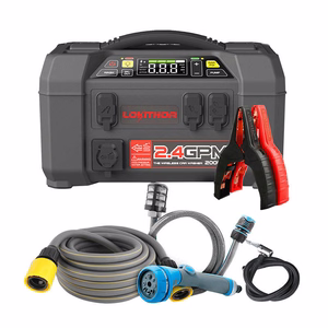 Lokithor AW401 užvedimo įrenginys / paleidiklis 2500A + išorinė baterija 20000mAh + kompresorius + žibintuvėlis + aukšto slėgio plovykla, 5-in-1 prietaisas