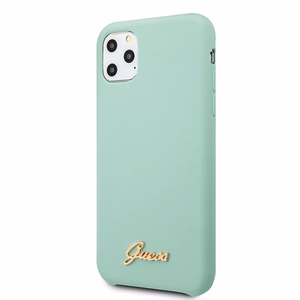 Guess GUHCN65LSLMGG iPhone 11 Pro Max зелёный/зелёный жёсткий чехол Silicone Vintage Gold Logo