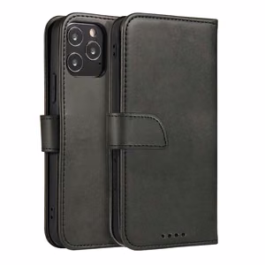 Magnet Case elegant case case cover with a flap and stand function for Motorola Moto E32 black