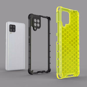 Honeycomb dėklas šarvuotas su TPU buferiu Samsung Galaxy A42 5G raudonas