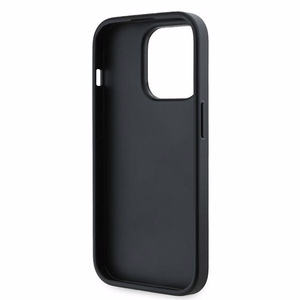 Karl Lagerfeld Diagonal Quilted Script dėklas telefonui iPhone 14 Pro - juodas