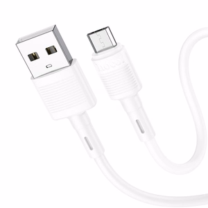 USB kabelis Hoco X83 USB-A to MicroUSB 1.0m baltas