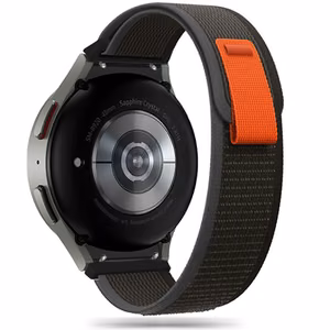 TECH-PROTECT NYLON SAMSUNG GALAXY WATCH 4 / 5 / 5 PRO / 6 / 7 / FE JUODAS/ORANŽINIS