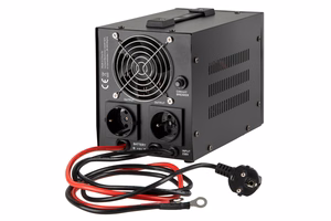 KEMOT PROsinus-500 rezervinis maitinimo šaltinis, grynos sinusoidės keitiklis su įkrovimo funkcija, 12 V/230 V, 500 VA/300 W, juodas