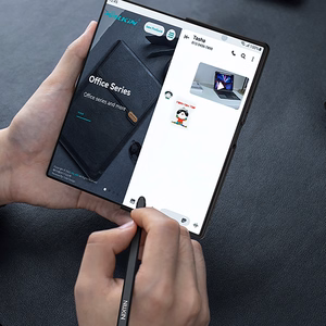 Nillkin Qin Pro dėklas Samsung Galaxy Z Fold 7 su S Pen Space - juodas