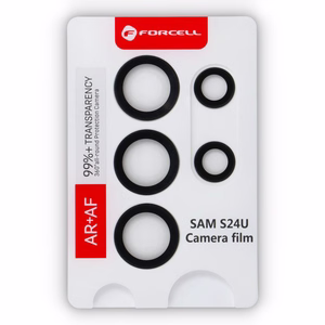 Tempered Glass Camera Lens for Samsung S24 ULTRA Forcell Premium black