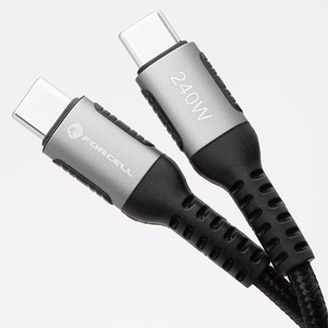 Кабель USB C to USB C Forcell F-Energy QC4.0 PD 5A 240W Cafule 0,25 m C263 чёрный