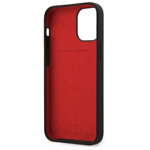 Ferrari FESSIHCP12SBK iPhone 12 mini 5.4" juodas/juodas kietas dėklas On Track Silicone