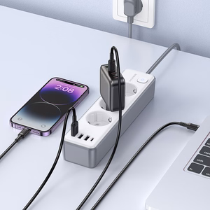 Borofone Удлинитель BAC9 — 3 розетки 240V + 3xUSB + Type C PD 20W, 2 метра — чёрный