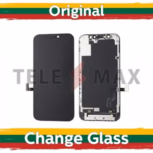 LCD Ekranas suderinamas su iPhone 14 Plus juodas (Atnaujintas: Telemax)