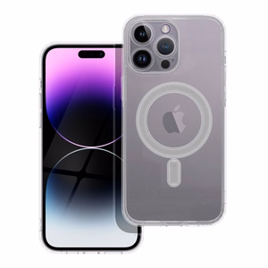 Чехол для iPhone 14 PRO MAX Clear Mag Cover (STR / CAMERA PROTECTION) совместимый с MagSafe прозрачный