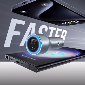 Dudao R4Ultra 120W Power Delivery Quick Charge LED Car Įkroviklis USB-A USB-C - Gray