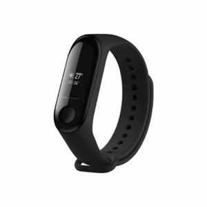 FIXED FIXSSTB-1414-BK – silikoninis laikrodžio dirželis, Xiaomi Mi Band 3/4, juodas