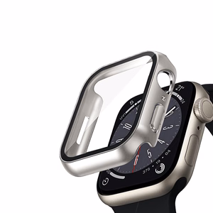 Защитный чехол Crong Hybrid Watch Case со встроенным стеклом для Apple Watch 41 мм, цвет Starlight