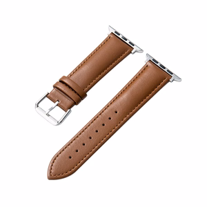 Crong Noble Band natūralios odos dirželis, skirtas Apple Watch 38 / 40 / 41 mm ir 42 mm (Series 10 / 11), mokos spalvos