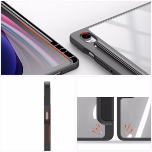 Dėklas Dux Ducis Toby Samsung X520/X526 Tab S10 FE/X710/X716 Tab S9/X510/X516 Tab S9 FE juodas