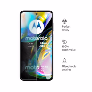 Tempered glass to Motorola G82 Blue Star