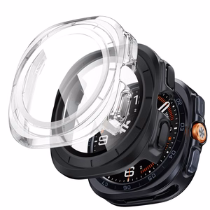 Tech-Protect Defense 2-Pack dėklas, skirtas Samsung Galaxy Watch Ultra 47mm – skaidrus ir matinis juodas