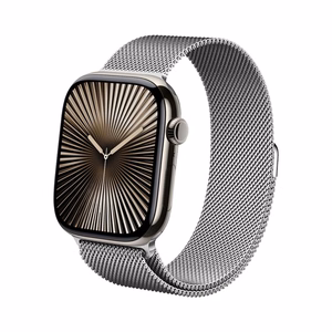 Ремешок Crong Milano Steel из нержавеющей стали для Apple Watch 44 / 45 / 46 / 49 mm, серебристый