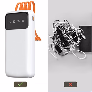 Dudao K6Pro universal powerbank 10000mAh with USB cable, USB Type C, Lightning black (K6Pro-black)