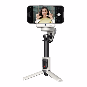 AOCHUAN M1 Pro stabilizatorius su RGB apšvietimu (baltas)
