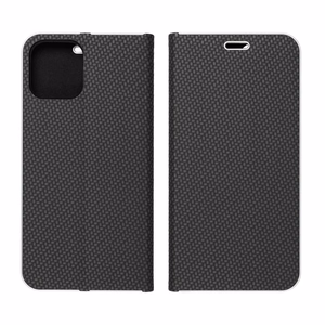 LUNA Book Carbon dėklas telefonui SAMSUNG A52 5G / A52 LTE (4G) / A52s 5G juodas