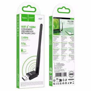 USB Wi-Fi adapteris Hoco HI37 Wi-Fi4 juodas