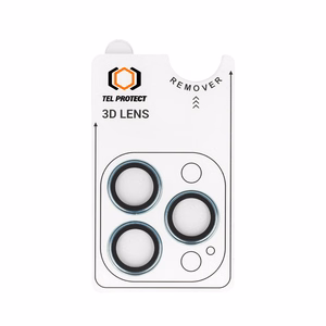 Tempered glass Tel Protect 3D Lens on camera for Iphone 13 Pro/13 Pro Max blue (lens 3 pieces)