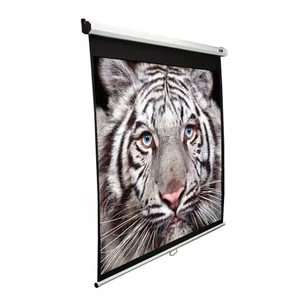 Elite Screens M85XWS1 – ручной проекционный экран, диагональ 215 cm, 1:1, ширина видимой области 152.4 см, белый