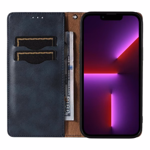 Magnet Strap Case чехол для Samsung Galaxy S23 Ultra флип-кошелёк мини-ремешок подставка синий