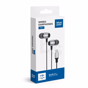 Laidinės ausinės USB-C (DAC) Blue Star M09C 1,2 m juodos