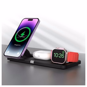 FORCELL F-ENERGY MagNetix 3w1 Qi2 20,5W belaidis įkroviklis suderinamas su MagSafe juodas