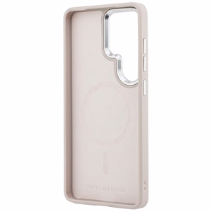Karl Lagerfeld Embossed Ring RSG Logo MagSafe Чехол для Samsung Galaxy S26 Ultra - розовый