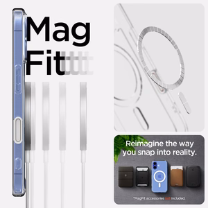 Spigen Ultra Hybrid "T" Magnetinis iPhone 16 dėklas - Baltas