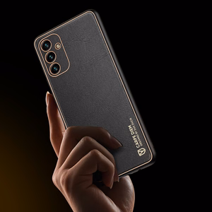 Dux Ducis Yolo elegantiškas dėklas telefonui iš ekologiškos odos Samsung Galaxy A13 5G juodas