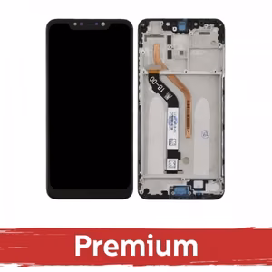 LCD ekranas suderinamas su Xiaomi Pocophone F1 juodas su rėmeliu OEM