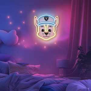 Pakabinama neoninė LED dekoracija ant organinio stiklo Paw Patrol – Chase OW-130346