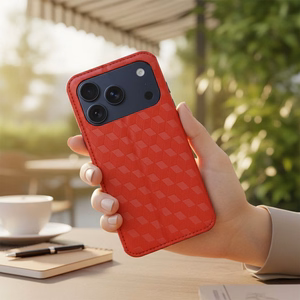 Чехол-книжка iPhone 17 / 18 Cubic Book красный