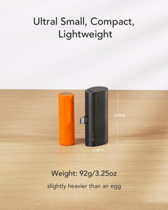 Powerbank Veger PlugOn (W0556/V0556) PD QC3.0 3A 20W 5000 mAh with a built-in connector Type C black