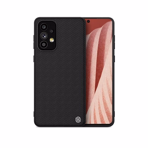 Nillkin Textured Case прочный усиленный чехол с гелевой рамкой и нейлоновой задней панелью для Samsung Galaxy A73 чёрный