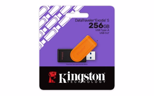 Kingston pendrive 256GB Portable USB 3.2 Gen 1 DataTraveler Exodia S (Black/Orange)