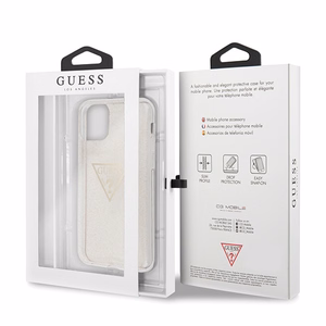 Guess GUHCN58SGTLGO iPhone 11 Pro auksinis/kietas dėklas Glitter Triangle