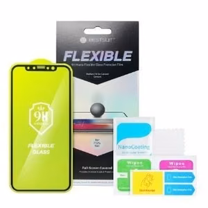 Защитное стекло Bestsuit Flexible Hybrid Glass 5D Samsung A725 A72 4G A726 A72 5G A736 A73 5G совместимо с чехлом чёрный