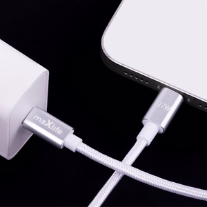 Maxlife MXUC-12 kabelis USB-C - Lightning 2,0 m 27W - baltas