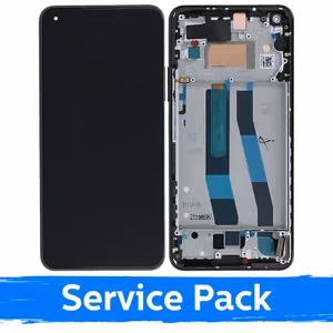 LCD дисплей для Xiaomi Mi 11 Lite 4G (Lite 5G / Lite 5G NE) с рамкой / Truffle Black / (Service Pack)