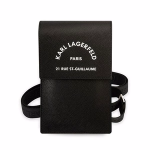 KARL LAGERFELD universali mobiliojo telefono krepšys (Embossed RSG) juodas